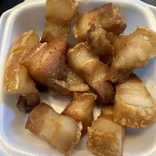 Fried fork belly bites