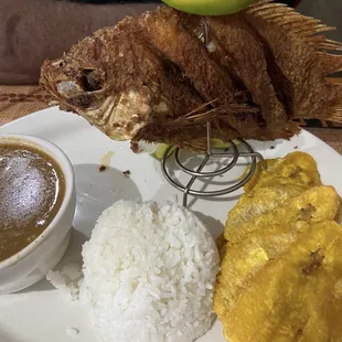 Fried Red Tilapia looking to good to eat but I did!