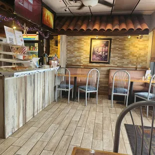 the inside of a restaurant