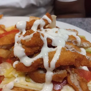 a close up of a plate of food