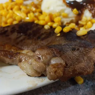steak and corn