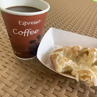 Coffee and cream cheese pastry