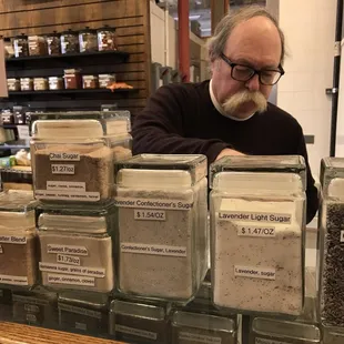 a man at a counter