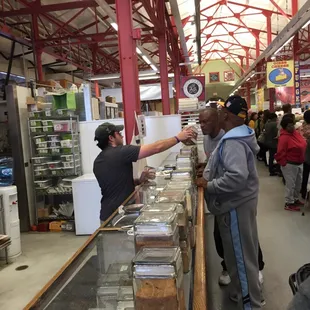 Letting people sample the spices