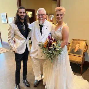 Walking with the Colonel.