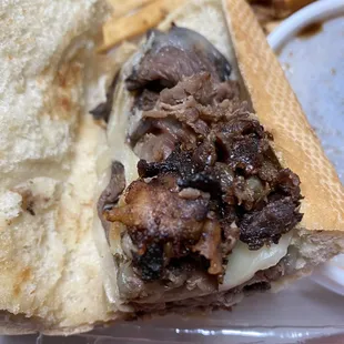 $14 prime rib sandwich with fries. Can we say overpriced ‍