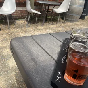 A flight on the patio