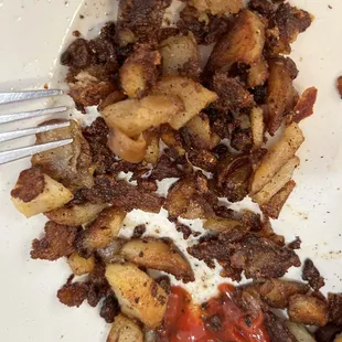 Close up of home fries