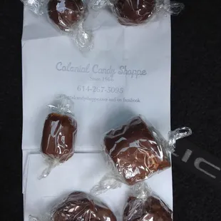 Individually wrapped chocolates