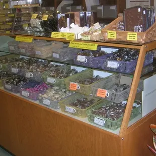 a variety of sweets on display