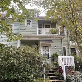 Back of the house entrance from a conveniently located tenants-only parking lot