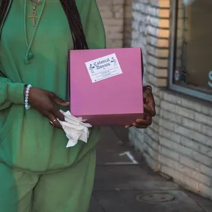 Girl what the donut box.