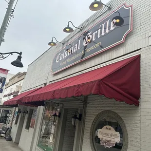 the front of the restaurant