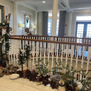 Holiday decorations in Colonial Heritage Clubhouse