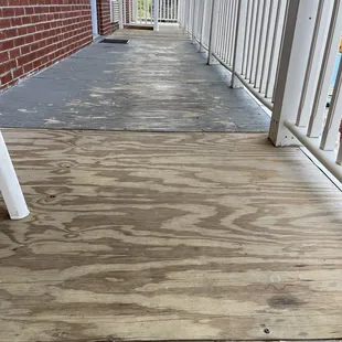 This is the walkway on the 2nd floor