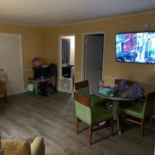 Living room also has a sleeper love seat