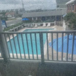 The windows were hard to see through where they've lost their seal &amp; there isn't any Adirondack chairs they were just plastic chairs.