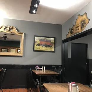 the dining area of a restaurant