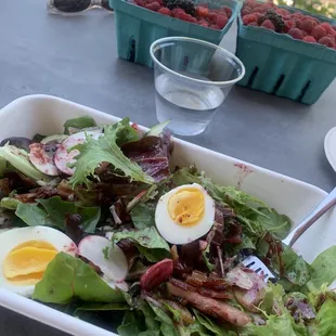 Cobb salad and berry haul!