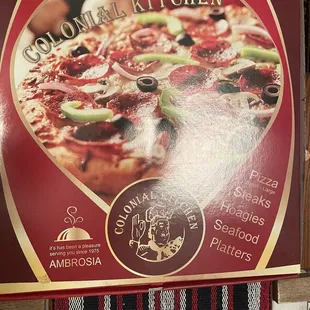 Pretty colorful pizza box