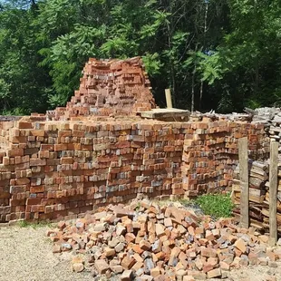 What was left from the 2016 annual brick firing in May of 2017.