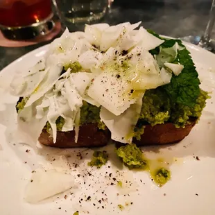 Fava Bean Pesto Crostini