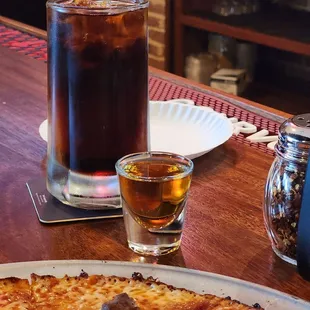 Pepsi and Shot of Woodford Reserve