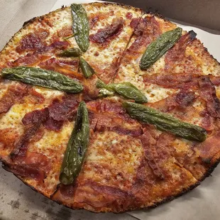 a pizza in a pizza box