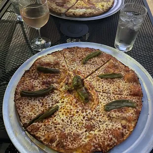 Zinger and hot oil pizza