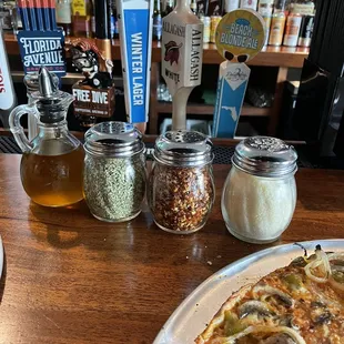 Hot oil, cheese, oregano, parmigiana