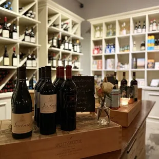 Interior wine selection.