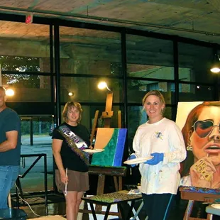 ARTClassDallas Studio with artists Bradley Richardson, Denise Costello and Lindsey Perl