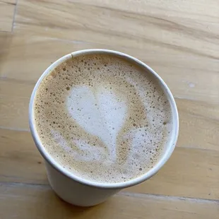 Vanilla latte with oat milk to-go