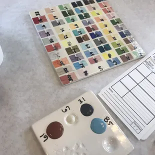 Paint colors and sheet for pricing.