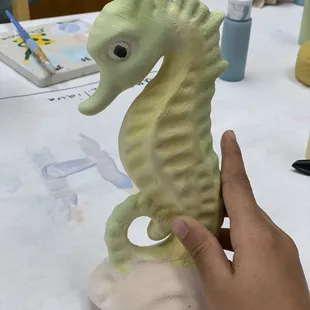The lovingly painted seahorse that never came home.