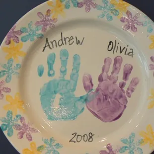 Handprints become a mark of time.