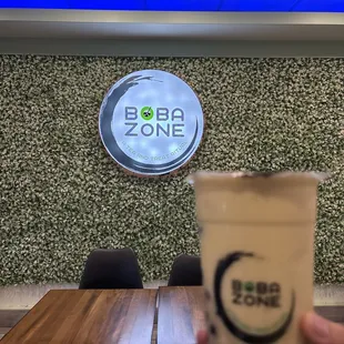 Large mango snow with boba