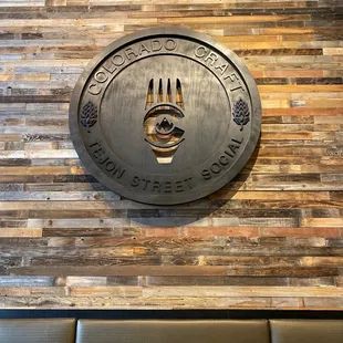 a wooden wall with a handprint on it
