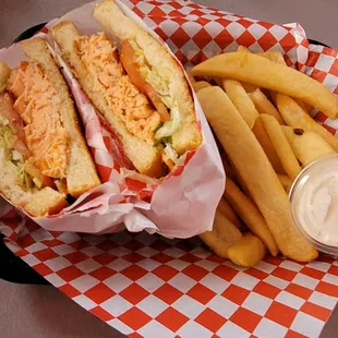  a sandwich and fries