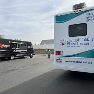 a food truck parked in a parking lot