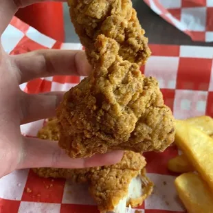 My grandson took a pic of the delicious chicken tenders!