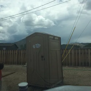 a portable toilet