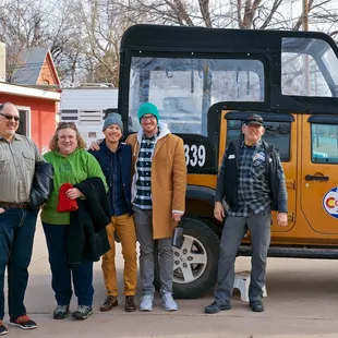 Happy couples and guide Steve heading out on a tour