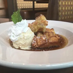 Bourbon Glazed Bread Pudding
