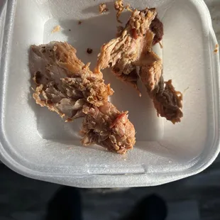 Big chunks of dry so called &quot;pulled&quot; pork