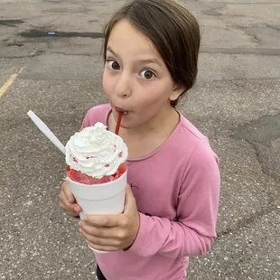 She had to have a snow cone!