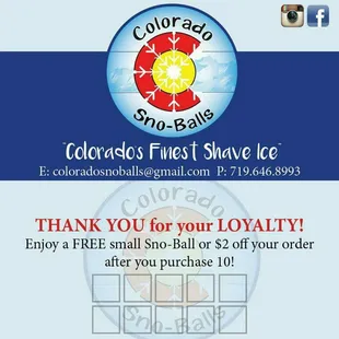 Make sure to ask for a loyalty card!