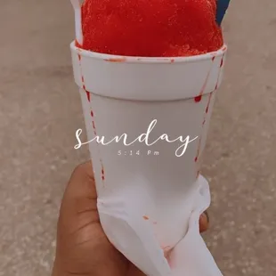 Tiger&apos;s Blood stuffed w/ Ice cream.
