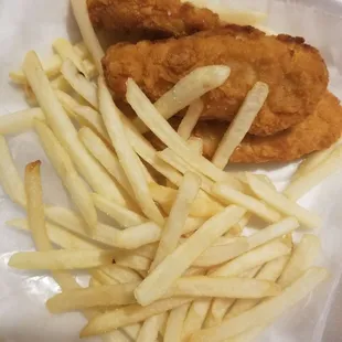 Chicken tenders and fries