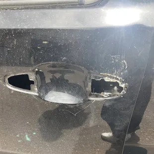 Toyota truck broken into by Mitchell Highsmith.